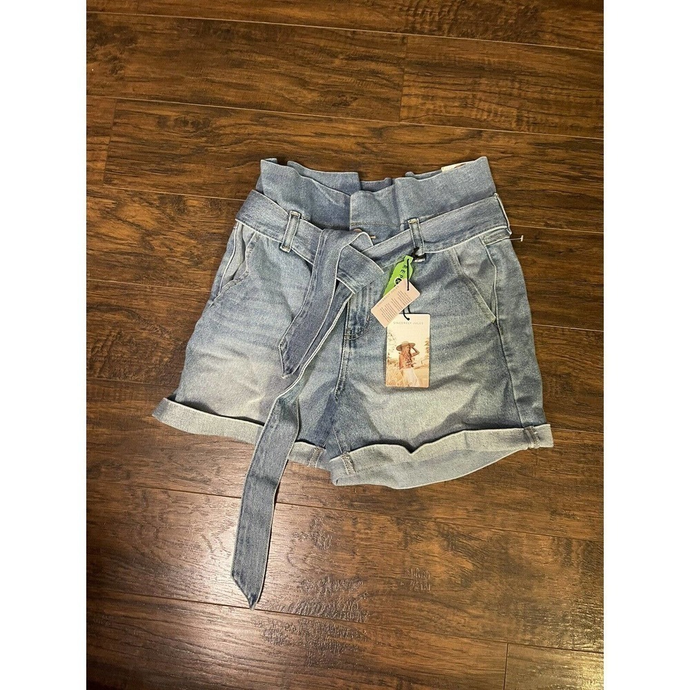 NWT SINCERELY JULES Women's Super High Rise Jean Shorts Size 0/24